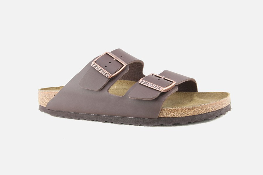 Men Birkenstock | Birkenstock - Arizona Birko Dark Brown Sandals On Labotte