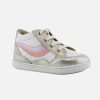 Girls Shoo Pom | Shoo Pom - Bouba Waves Blanc Metal Multi Lace-Up Boots On Labotte