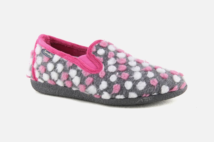 Women Semelflex | Semelflex - Kawa Gris Rose Low Slippers On Labotte