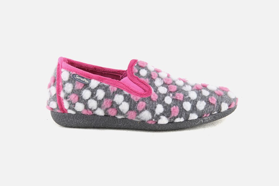 Women Semelflex | Semelflex - Kawa Gris Rose Low Slippers On Labotte