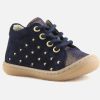 Girls Bellamy | Bellamy - Kalinette Bleu Et Or Lace-Up Boots On Labotte
