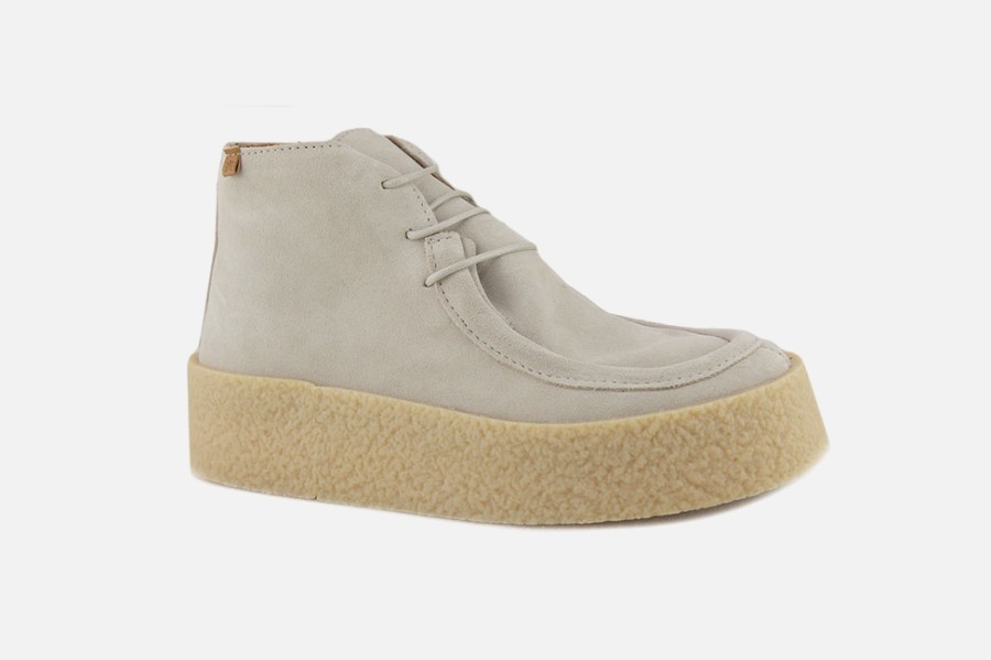Women El Naturalista | El Naturalista - Dolmen Chukka Creme Lace-Up Boots On Labotte