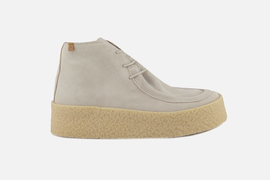 Women El Naturalista | El Naturalista - Dolmen Chukka Creme Lace-Up Boots On Labotte