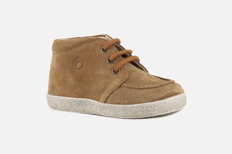 Boys Falcotto | Falcotto - Pitchy Brown Lace-Up Boots On Labotte