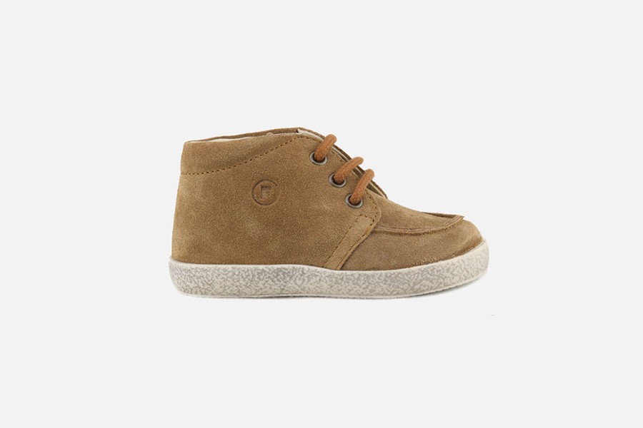 Boys Falcotto | Falcotto - Pitchy Brown Lace-Up Boots On Labotte