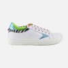 Girls Romagnoli | Romagnoli - Chloe Blanc Zebra Lace-Up Shoes On Labotte