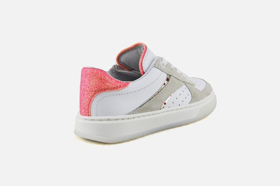 Girls Romagnoli | Romagnoli - Olivia Sandy White Lace-Up Shoes On Labotte