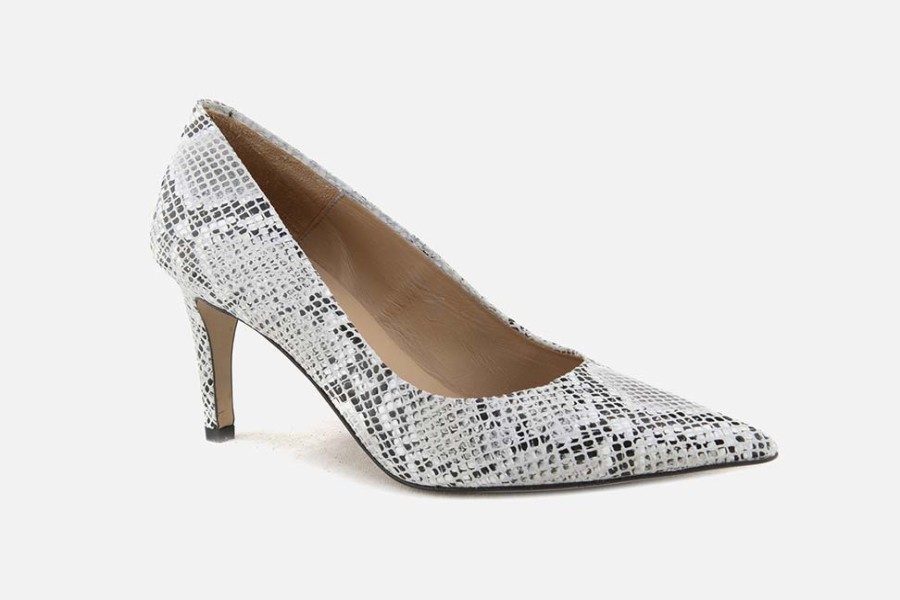 Women Perlato | Perlato - Perlatine Noir Blanc Pumps On Labotte