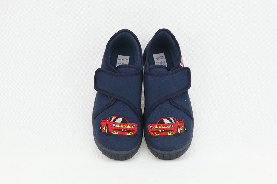 Boys Superfit | Superfit - Champion Bleu Low Slippers On Labotte