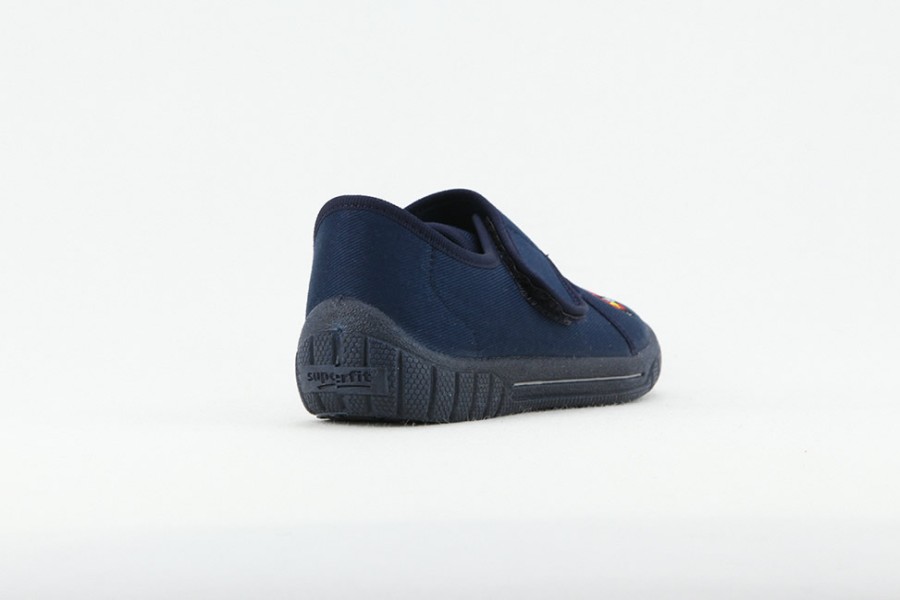 Boys Superfit | Superfit - Champion Bleu Low Slippers On Labotte