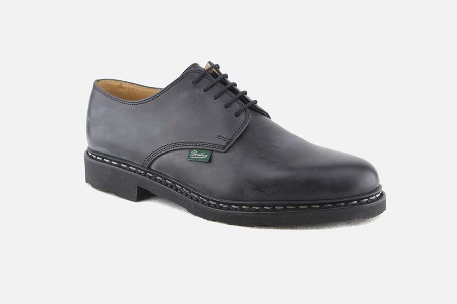 Men Paraboot | Paraboot - Arles Lisse Noir Derbies On Labotte