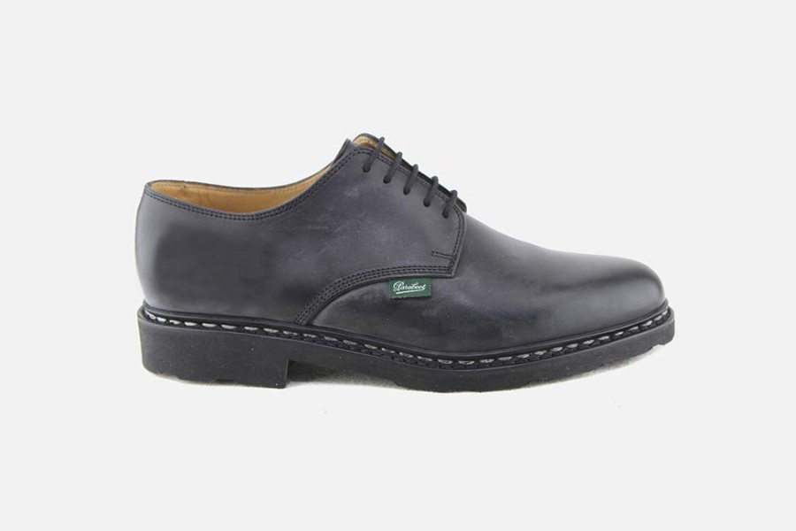 Men Paraboot | Paraboot - Arles Lisse Noir Derbies On Labotte