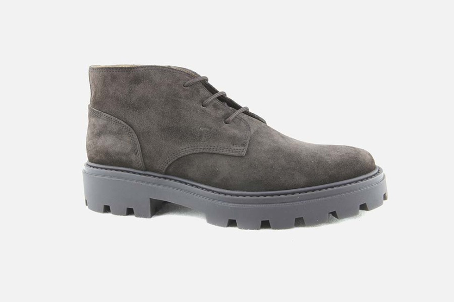 Men Tod's | Tod'S - Tods Chukka 08 Daim Marron Lace-Up Boots On Labotte