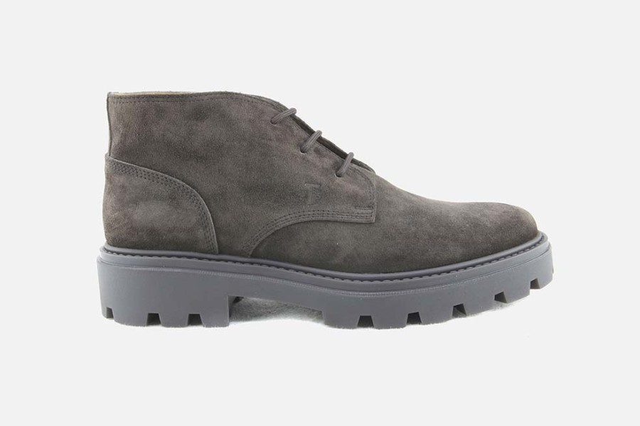 Men Tod's | Tod'S - Tods Chukka 08 Daim Marron Lace-Up Boots On Labotte