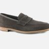 Men Crockett & Jones | Crockett & Jones - Seaton Dark Oak Suede Loafers On Labotte