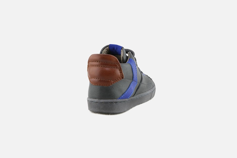 Boys Romagnoli | Romagnoli - Angelo Asphalte Bluette Lace-Up Boots On Labotte