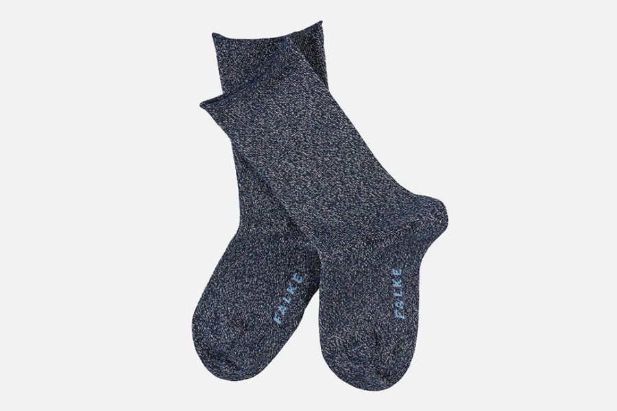 Girls Falke | Falke - Shiny Marine Socks On Labotte