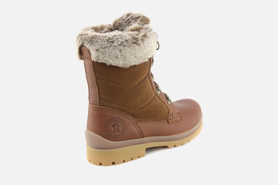 Women Panama Jack | Panama Jack - Tuscani Mid Brown Lace-Up Boots On Labotte