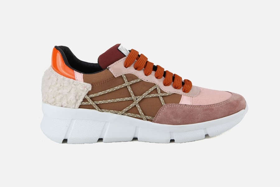 Women L4K3 | L4K3 - Mr Big Lana Pink Sneakers On Labotte