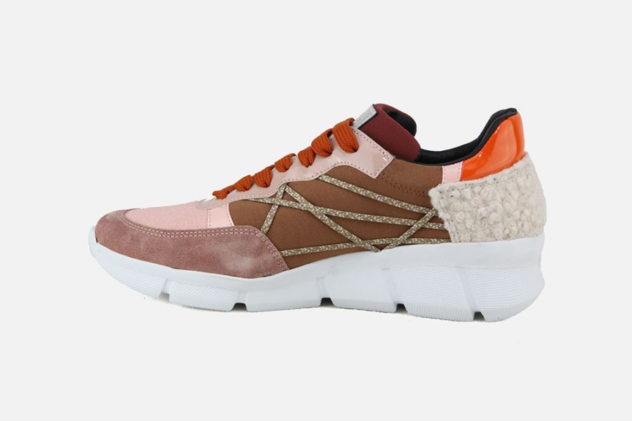 Women L4K3 | L4K3 - Mr Big Lana Pink Sneakers On Labotte