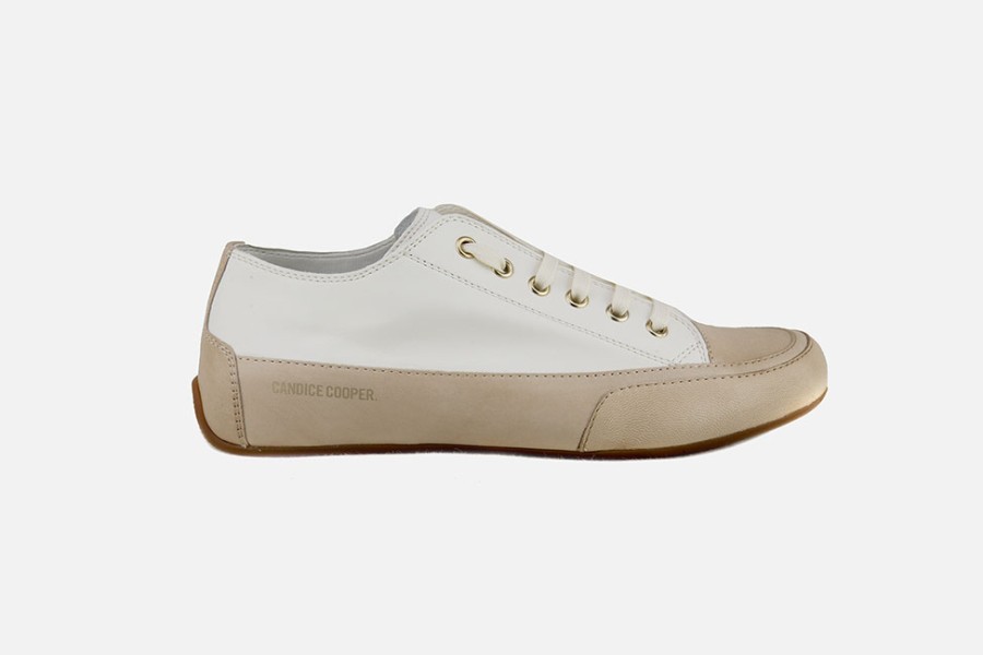 Women Candice Cooper | Candice Cooper - Rock S Creme Sneakers On Labotte