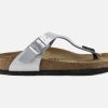 Women Birkenstock | Birkenstock - Gizeh Argent Sandals On Labotte