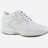Women Hogan | Hogan - Hogan Interactive Blanc Argent Sneakers On Labotte