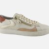 Women Pikolinos | Pikolinos - Lanzarote Zip Blanc Or Sneakers On Labotte