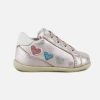 Girls Romagnoli | Romagnoli - Amila Metalic Coeur Lace-Up Boots On Labotte
