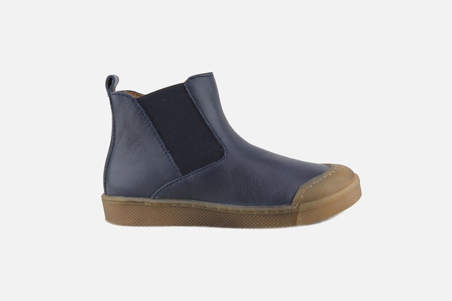 Girls Froddo | Froddo - Jimmy Chelsea Lisse Bleu Ankle Boots On Labotte