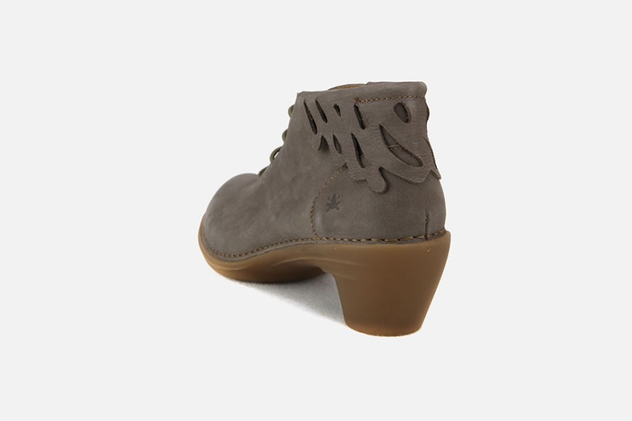 Women El Naturalista | El Naturalista - Aqua Mid Wings Grey Lace-Up Boots On Labotte