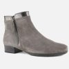 Women Gabor | Gabor - Jacklynn Taupe Metallic Ankle Boots On Labotte