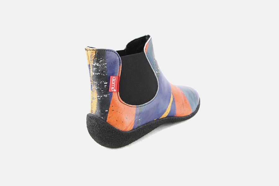 Women Clamp | Clamp - Popsy Bleu Multi Ankle Boots On Labotte