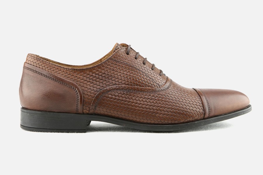 Men Geox | Geox - Bryceton Tresse Cognac Oxfords On Labotte
