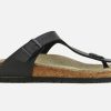 Women Birkenstock | Birkenstock - Gizeh Birko Noir Sandals On Labotte