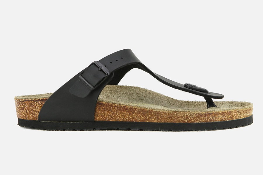 Women Birkenstock | Birkenstock - Gizeh Birko Noir Sandals On Labotte