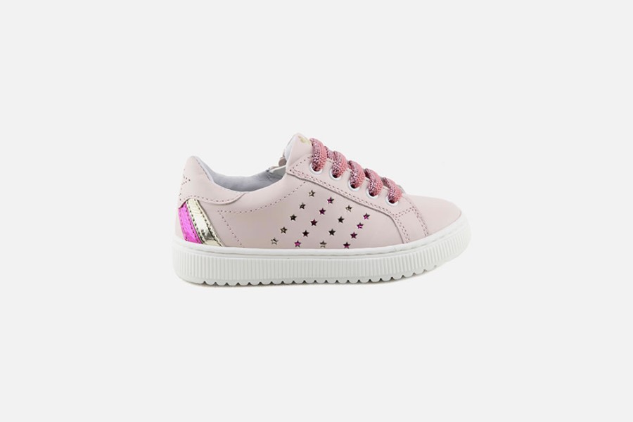 Girls Romagnoli | Romagnoli - Ornella Rosa Lace-Up Shoes On Labotte