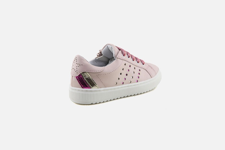 Girls Romagnoli | Romagnoli - Ornella Rosa Lace-Up Shoes On Labotte