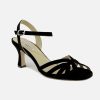 Women Cervone | Cervone - Cinema Daim Noir Sandals On Labotte