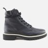 Women Paul Green | Paul Green - Paddy Black Lace-Up Boots On Labotte