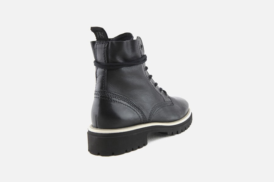 Women Paul Green | Paul Green - Paddy Black Lace-Up Boots On Labotte