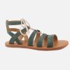 Girls Pom d'Api | Pom D'Api - Plagette Guily Strap Vert Sandals On Labotte