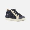 Girls Shoo Pom | Shoo Pom - Bouba Zip Box Navy Platine Lace-Up Boots On Labotte