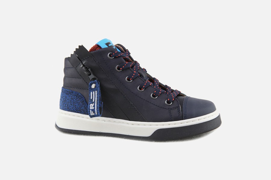 Boys Romagnoli | Romagnoli - Melvil Dark Navy Lace-Up Boots On Labotte