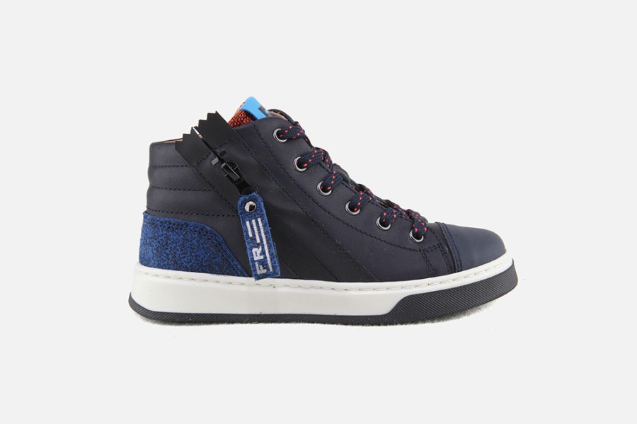 Boys Romagnoli | Romagnoli - Melvil Dark Navy Lace-Up Boots On Labotte