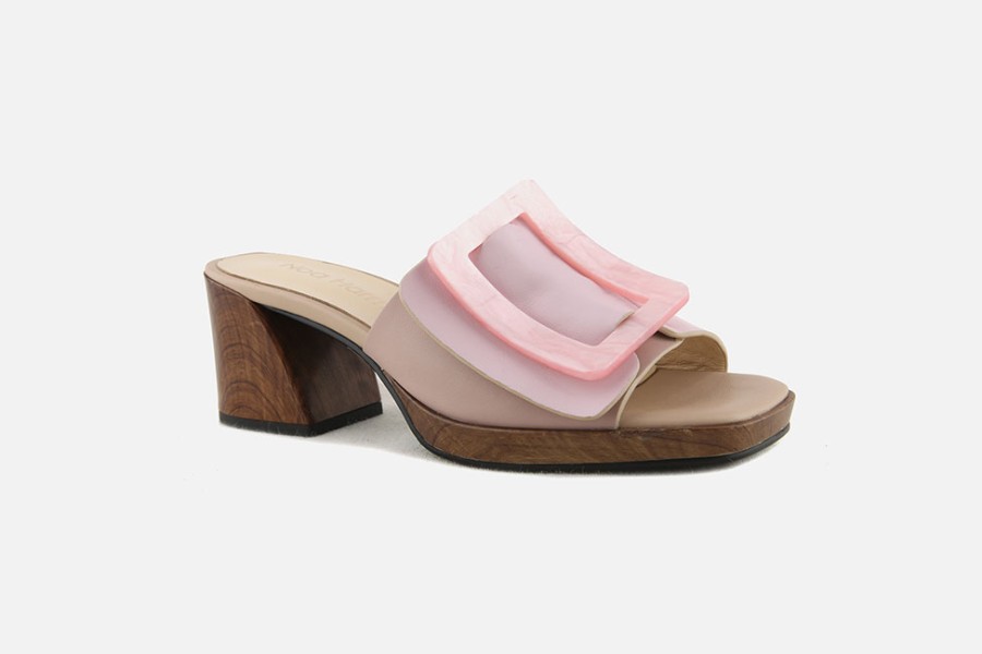 Women Noa Harmon | Noa Harmon - Noumea Rosa Sandals On Labotte