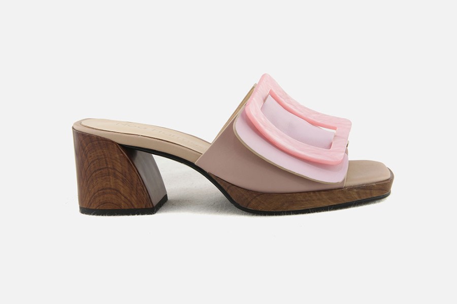 Women Noa Harmon | Noa Harmon - Noumea Rosa Sandals On Labotte