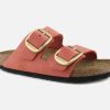 Women Birkenstock | Birkenstock - Arizona Nubuck Mars Red Sandals On Labotte