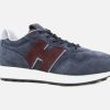 Men Hogan | Hogan - Hogan H601 Bleu Bordeaux Sneakers On Labotte