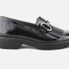 Women Paul Green | Paul Green - Paradoxe Lack Black Loafers On Labotte